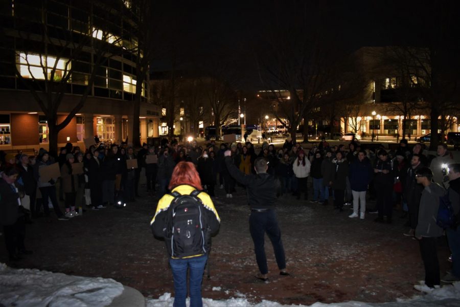 The Northeastern community responded swiftly to the situation, with over 100 students and local activists showing up on Centennial Common Tuesday night to protest the deportation.