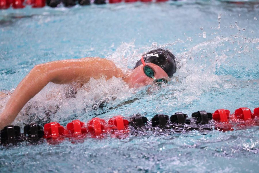 Senior Swedish swimmer Matilda Weiler is one of the approximately 100 international student-athletes in the Northeastern athletics program. 