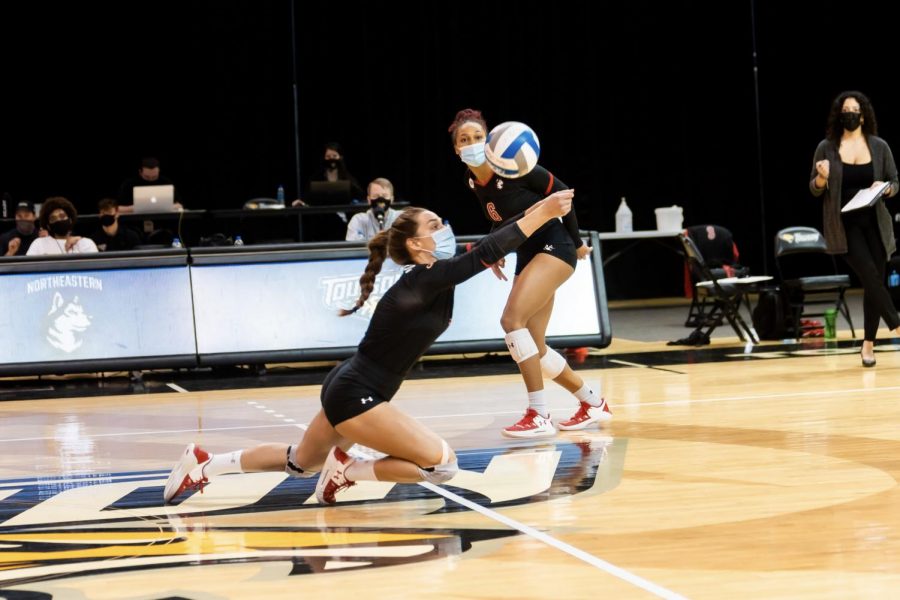 The Huskies claim a win over the JMU Dukes 3-1 in a closely contested set Friday evening. 