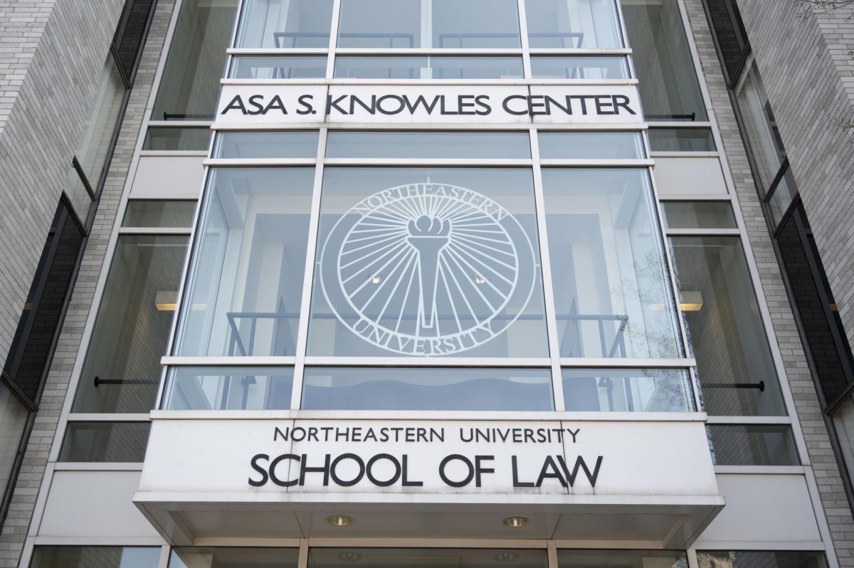 The exterior of the Asa S. Knowles Center, home to Northeastern University's law school. Corpora sent a letter to Northeastern in regards to how the university failed to protect expression in response to a speaker event with Raz Segal being canceled. File photo by Jessica Xing.